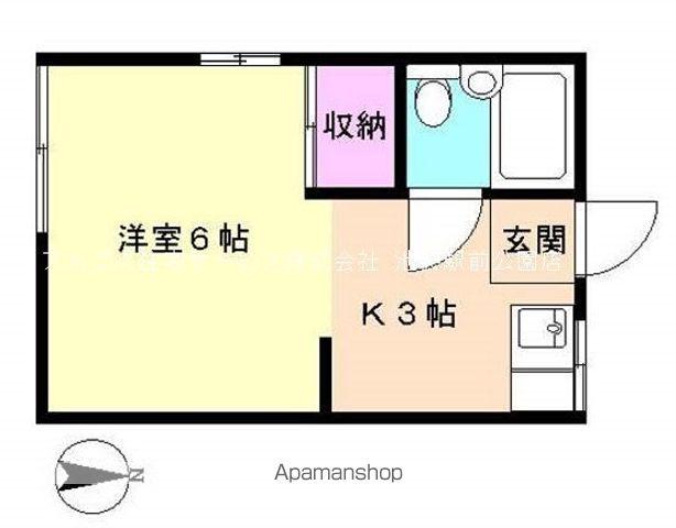 第二グリーンヒル(ワンルーム/2階)の間取り写真