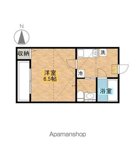 STAGE福沢町(1K/1階)の間取り写真
