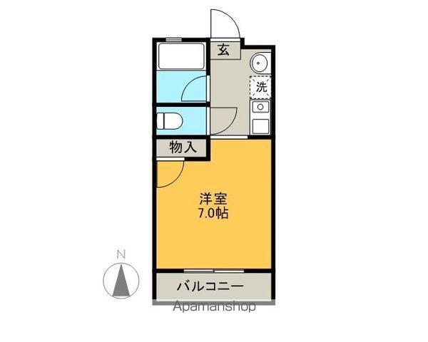 フィレンツェ岐阜(1K/1階)の間取り写真