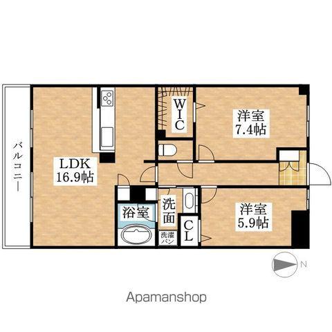 THEPARKTOKINOTERRACE(2LDK/3階)の間取り写真