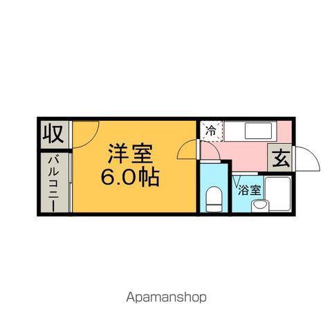 コスモピア(1K/2階)の間取り写真