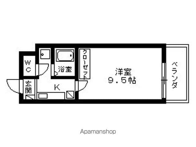 RACOOND1(1K/3階)の間取り写真