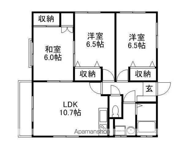 シティハイツフローラ(3LDK/1階)の間取り写真