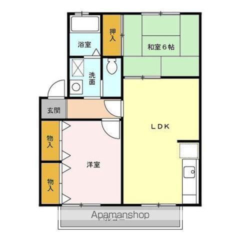 ストークハウス(2LDK/2階)の間取り写真