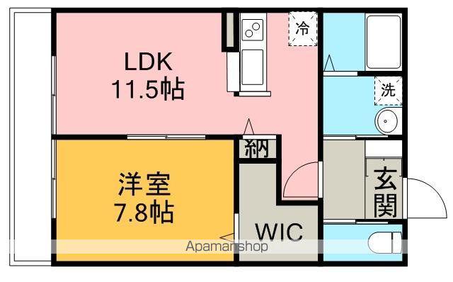 ヴィヴレ(1LDK/2階)の間取り写真