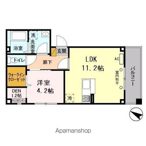ストークガーデン(1LDK/2階)の間取り写真