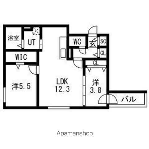 PRECIOUS HASSAMUーMINAMIプレシャスハッサ(2LDK/3階)の間取り写真