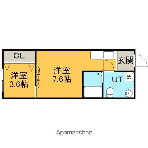 S-STUDIO(1LDK/3階)の間取り写真