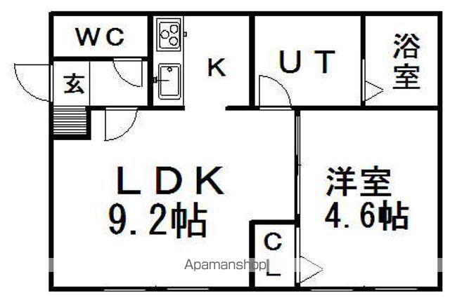 サンライズ 本郷通(1LDK/2階)の間取り写真