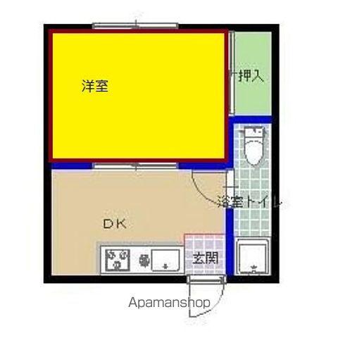 第2三和ハイツ(1DK/1階)の間取り写真