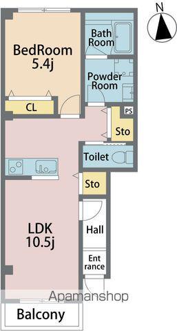 アル・羽ノ浦A(1LDK/1階)の間取り写真