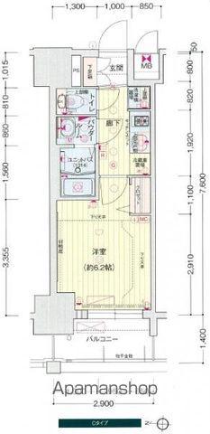 プレサンスSAKAEフロント(1K/2階)の間取り写真