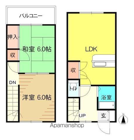 ガーデンハウス(2LDK/1階)の間取り写真