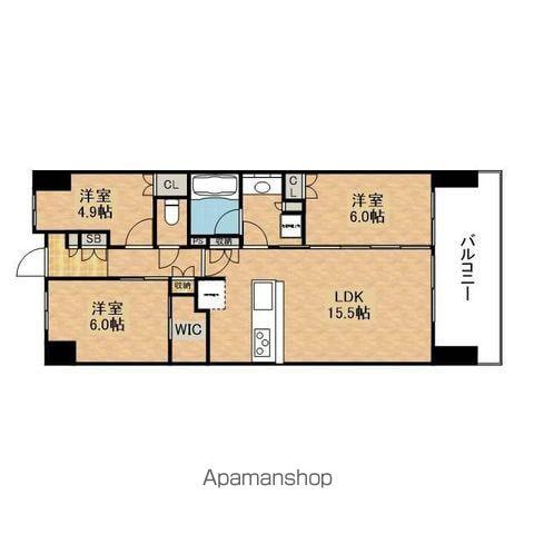シエリアシティ大津におの浜(3LDK/12階)の間取り写真