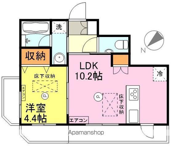 ルネスタワー新下関(1LDK/6階)の間取り写真