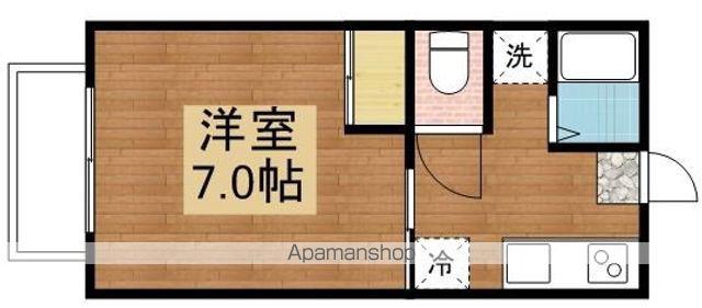 ビューテラス(1K/2階)の間取り写真