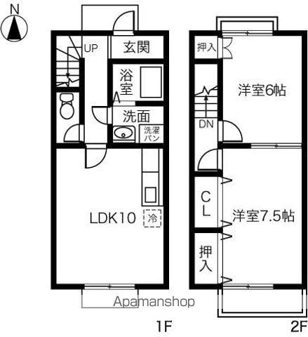 エクセルⅢ(2LDK)の間取り写真