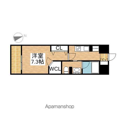 フレールコート東別院(1K/12階)の間取り写真