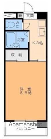 シティーハイツ湊町(1K/5階)の間取り写真