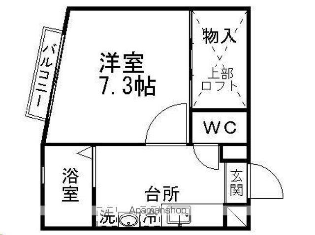 バーシティーハウス台原(1K/2階)の間取り写真