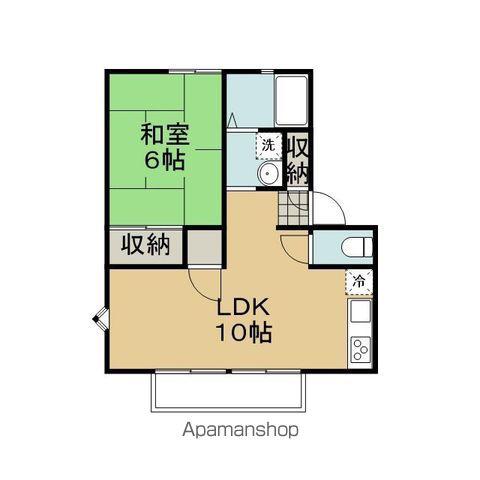 ウィンディア加茂川(2DK/1階)の間取り写真