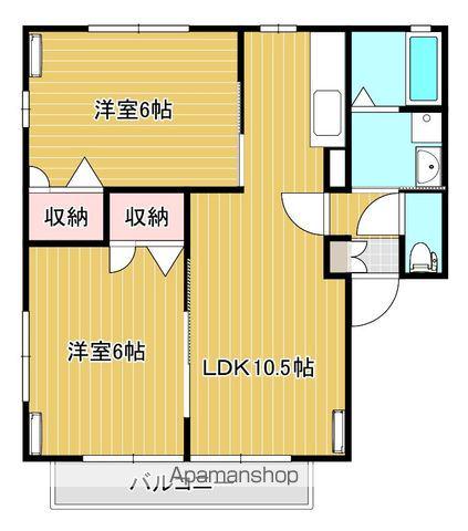ラルジュ(2LDK/2階)の間取り写真