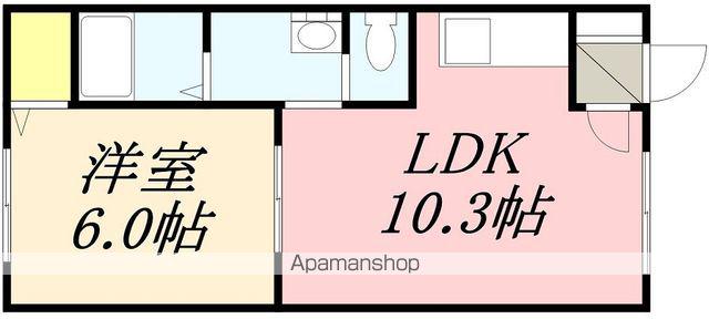 ユニBOX2(1LDK/3階)の間取り写真