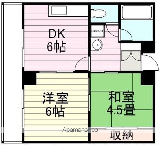 カームレジデンス五輪(2DK/2階)の間取り写真