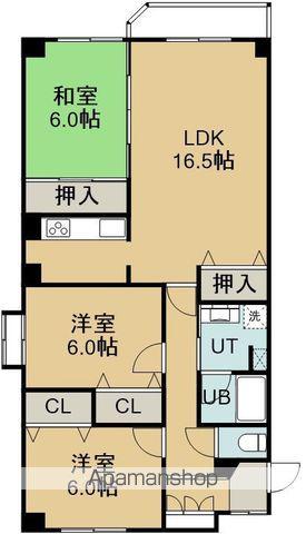 ブルーミィ五稜郭(3LDK/5階)の間取り写真