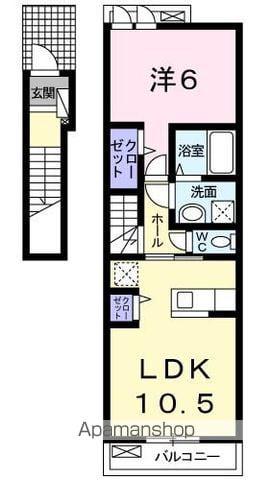 ライゼ・グランツ(1LDK/2階)の間取り写真