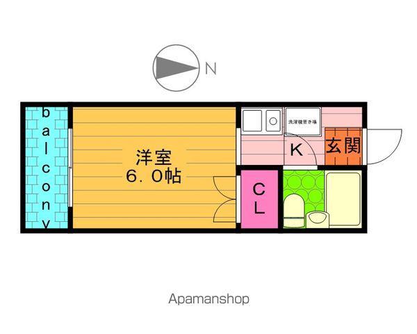 フォーレスト・リバー(1K/2階)の間取り写真