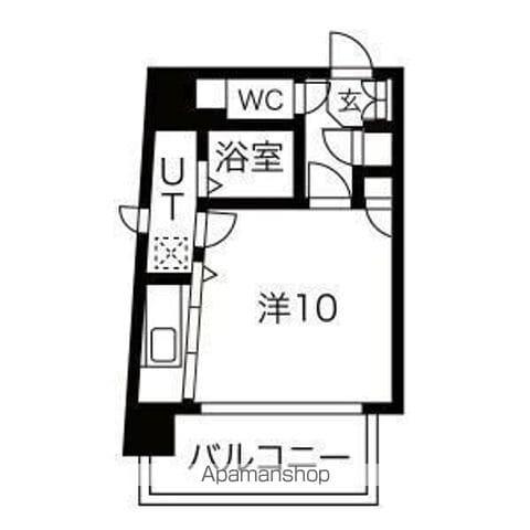 THE DOORS(ワンルーム/7階)の間取り写真