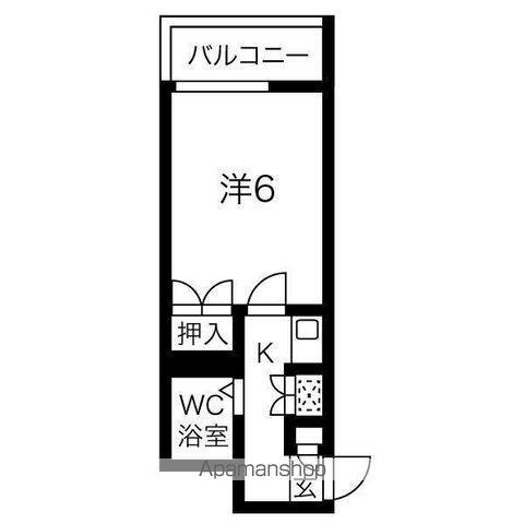 エスペランサ新守山(1K/2階)の間取り写真