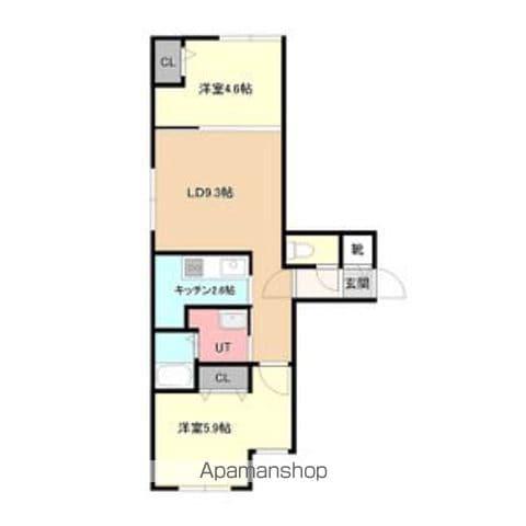 MAISON DE K (2LDK/5階)の間取り写真