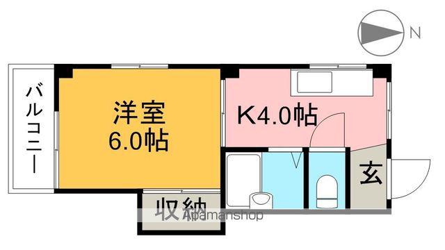 アゼリア20(1K/4階)の間取り写真