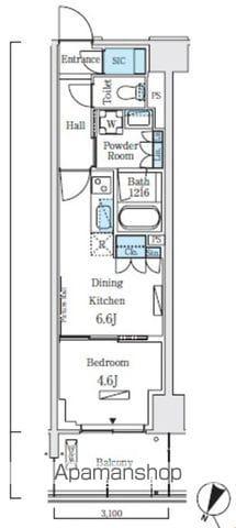 ロイヤルパークス赤羽ノース(1DK/3階)の間取り写真