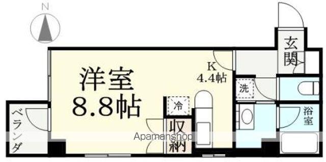 サンテラスM・I(ワンルーム/3階)の間取り写真