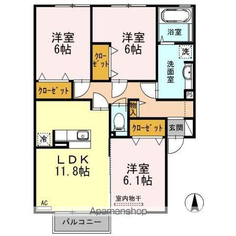 なごみB(3LDK/2階)の間取り写真
