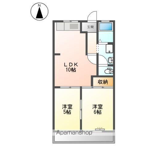 コーポラスN&A(2LDK/2階)の間取り写真