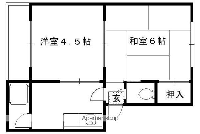 寿マンション(2K/4階)の間取り写真