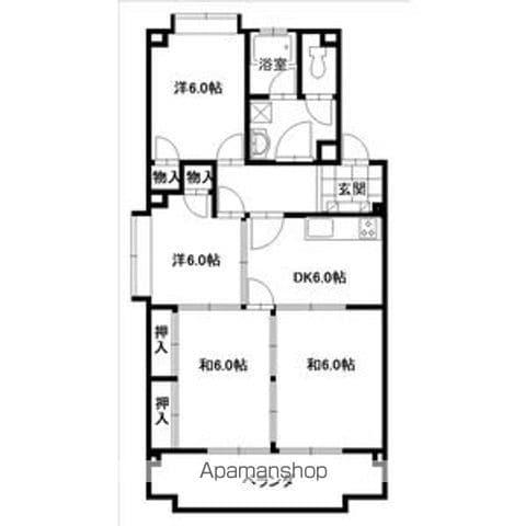 サンファミリア長久手Ⅱ(4DK/4階)の間取り写真