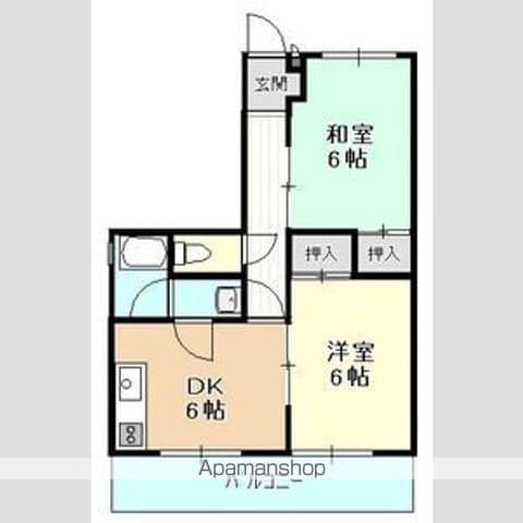 臼井ビル(2DK/3階)の間取り写真