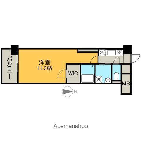 グランドソレイユ名駅(1K/10階)の間取り写真