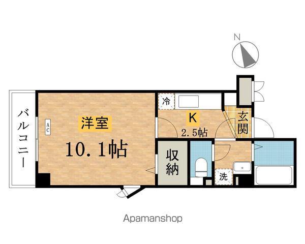 ラ・プランタン(1K/1階)の間取り写真