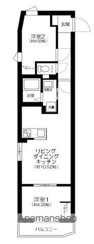 FLREED烏山(2LDK/1階)の間取り写真