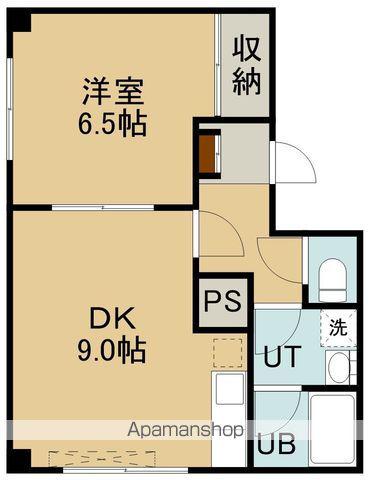 キャッスルシンエイ(1DK/3階)の間取り写真