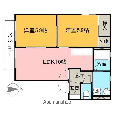 アーバンテラス(2LDK/1階)の間取り写真