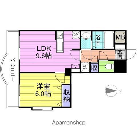 サンヴァーリオ新田駅前Ⅶ(1LDK/8階)の間取り写真
