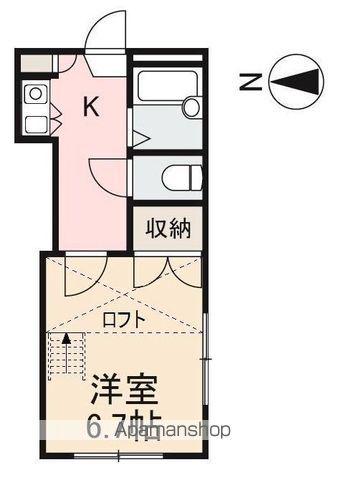 フレシール東山崎(1K/1階)の間取り写真