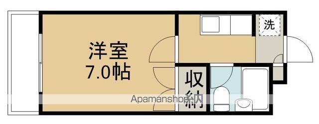 シャトル中倉(1K/2階)の間取り写真